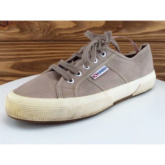 Superga Size 7.5 Sneaker Beige Fabric‎ Medium Lace Up Women - Picture 1 of 11